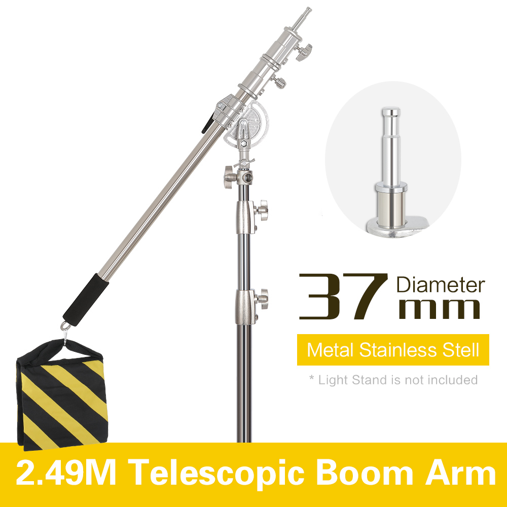 Photography Lighting Kit - 2.49M Length Cross Arm Stainless Steel