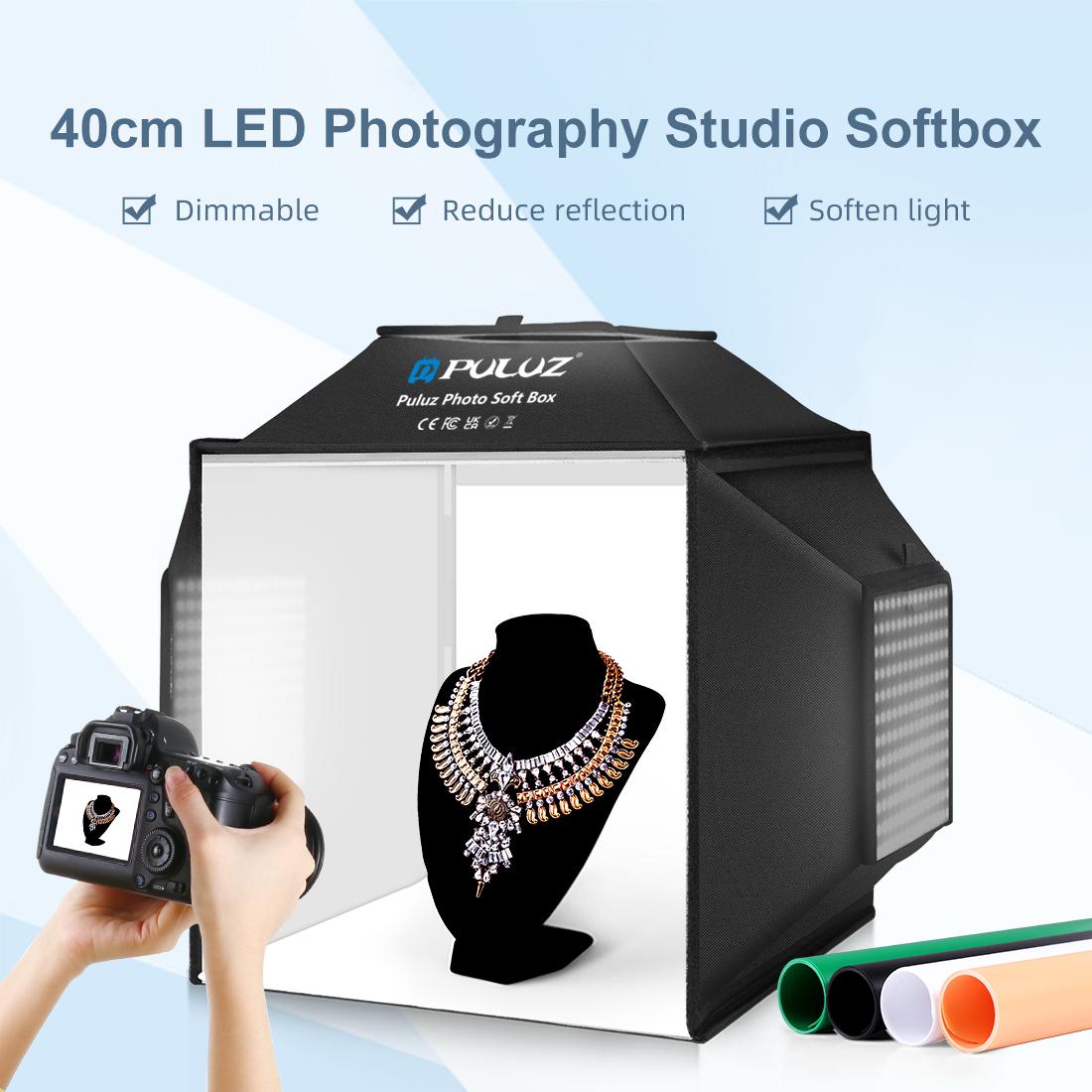PULUZ 40cm Folding 72W 5500K S - Photography Lighting And Backdrop Kits review and price