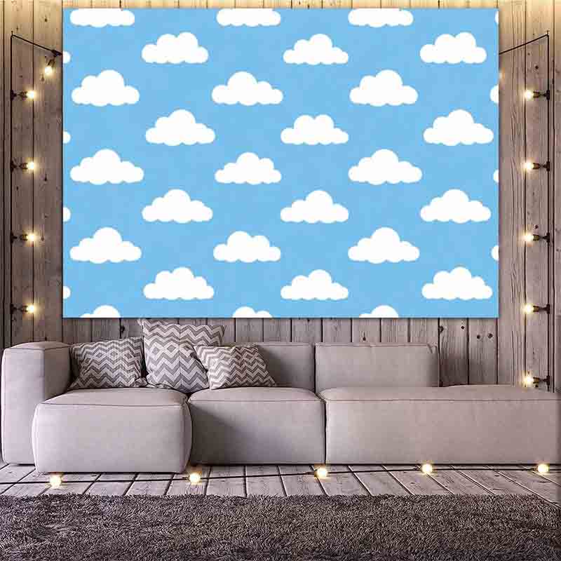 Cartoon Simple Blue Sky White  - Photography Lighting And Background review and price