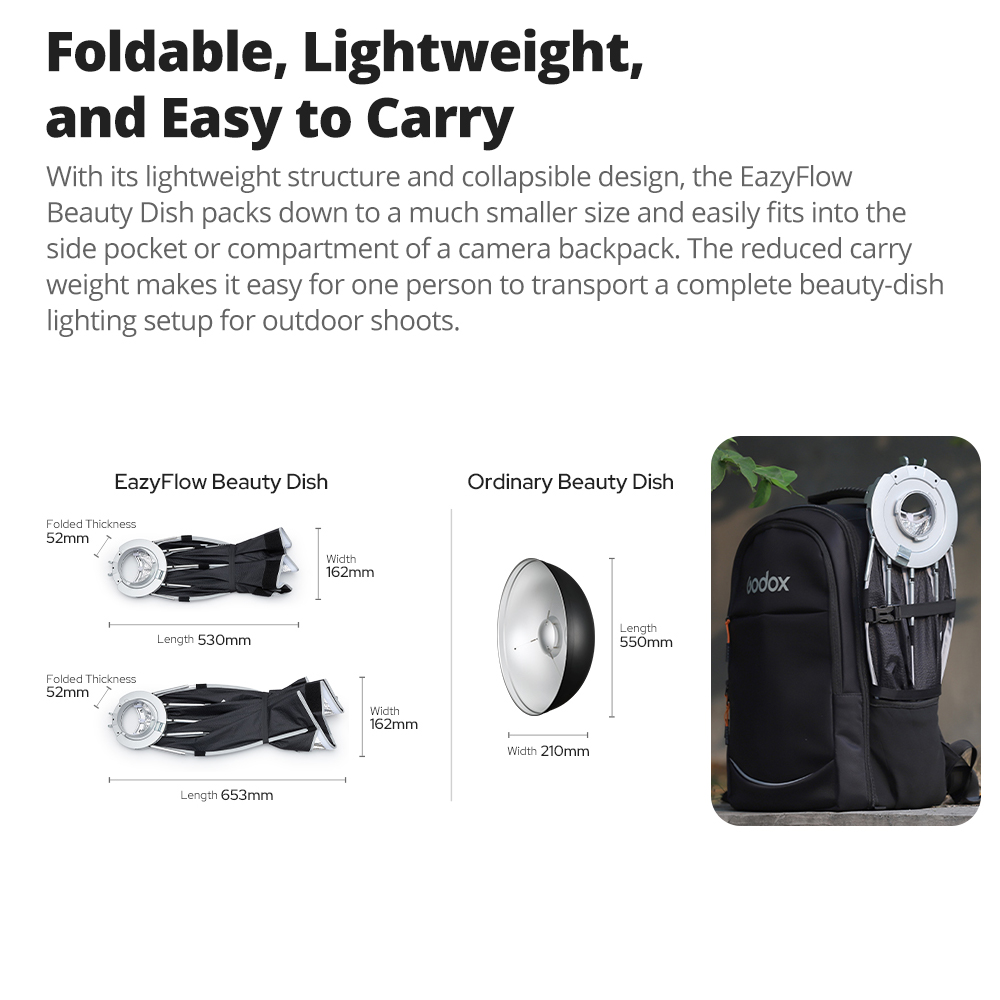 New Godox EazyFlow Beauty Dish - Photography Lighting With Flash review and price
