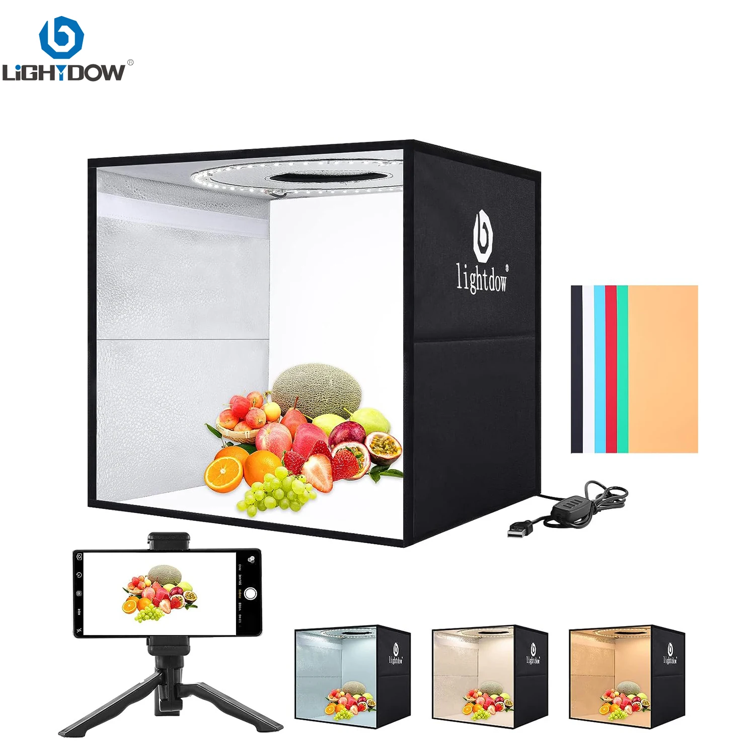 Lightdow Dimmable Photo Box LE - Photography Lighting And Background review and price