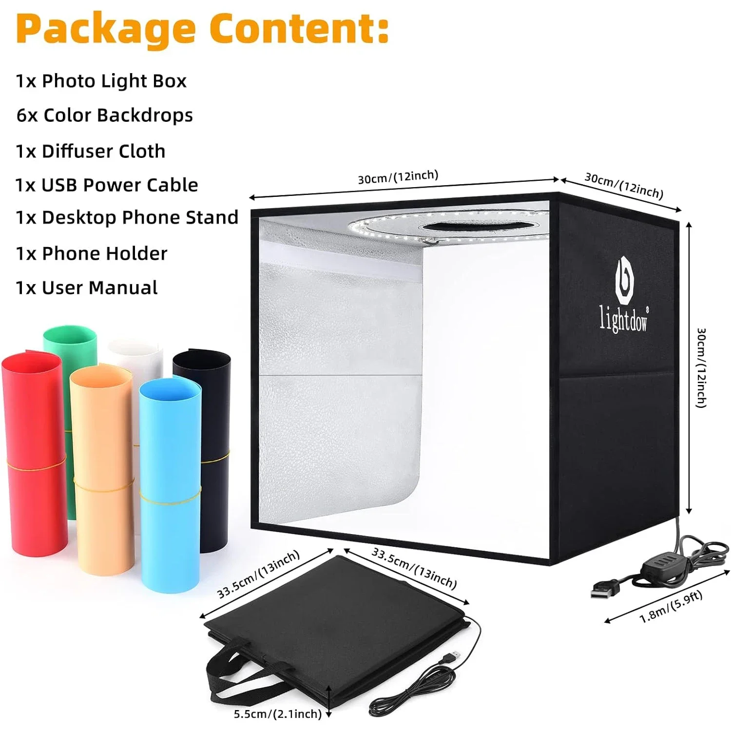 Lightdow Dimmable Photo Box LE - Photography Lighting And Background review and price
