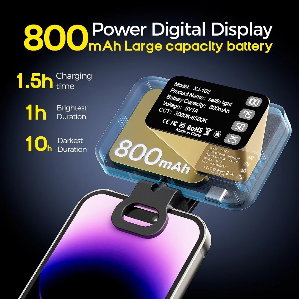 800/1000mAh LED Selfie Light 3 - Photography Lighting With Flash review and price