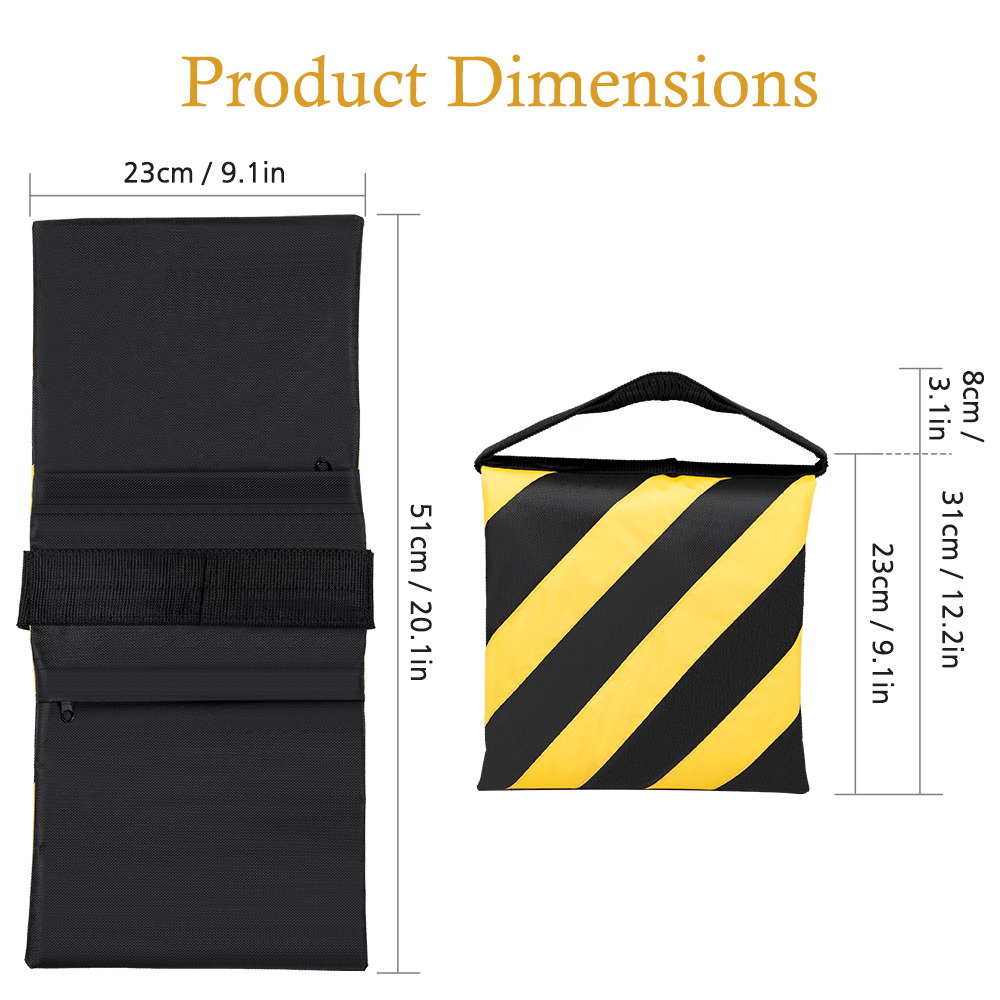 SH Black And Yellow Stripes Ph - Light Stand Sandbag review and price